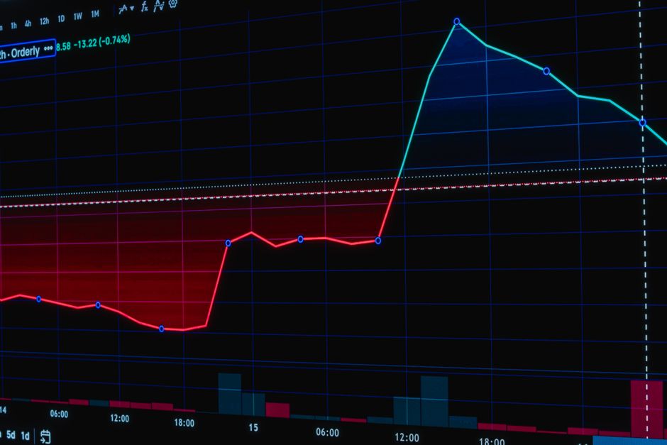 한국 금융시장 동향 — 2026년 9월 18일(금) — Colorful stock market graph displaying trend lines and data points on a dark background.